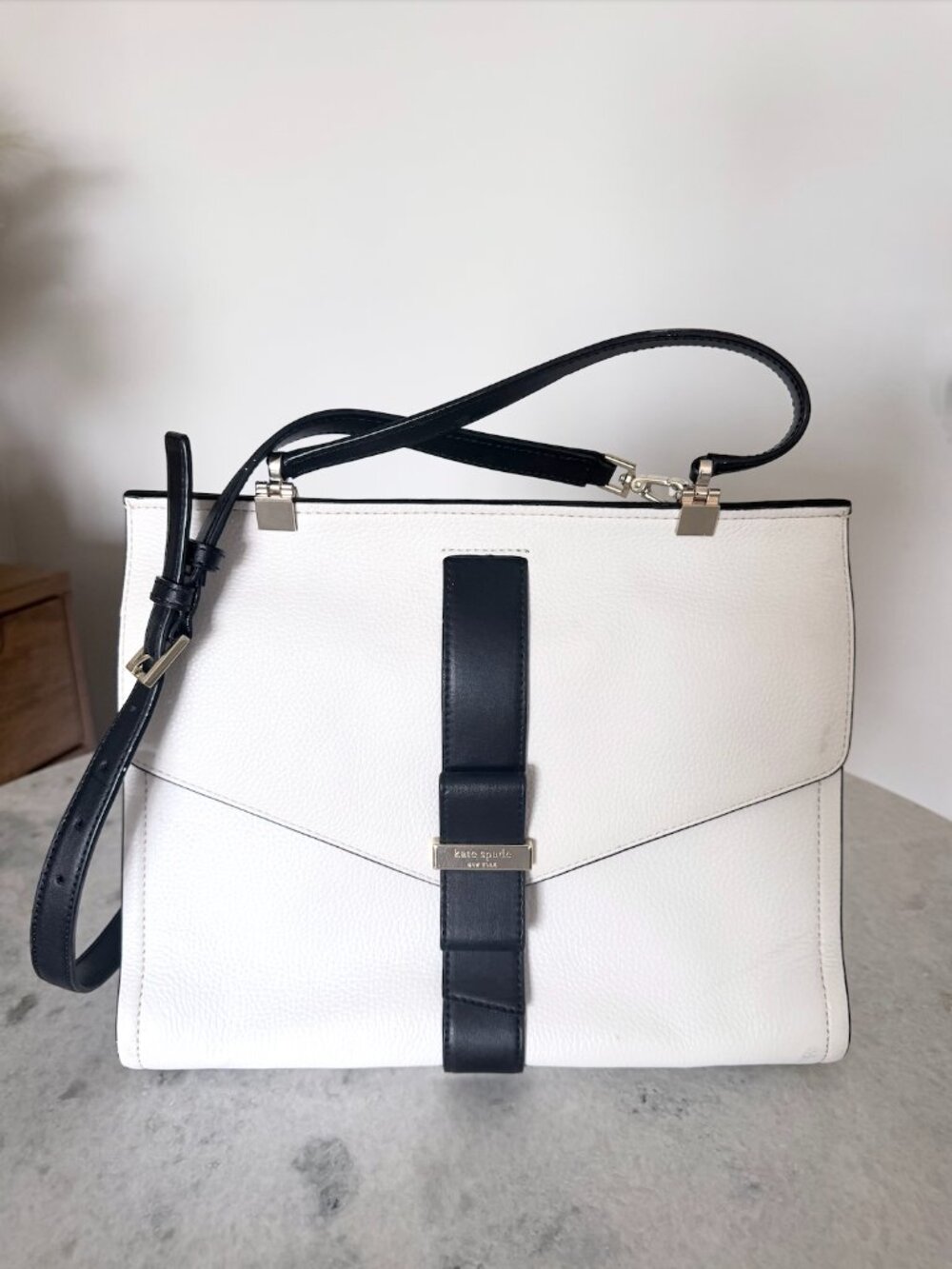 Kate Spade - Josephine Parchment Drive Leather, Shoulder Bag w/ Magnetic Flap